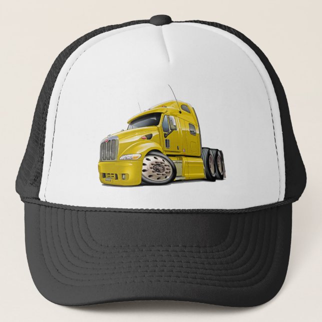 Peterbilt gelber LKW Truckerkappe (Vorderseite)