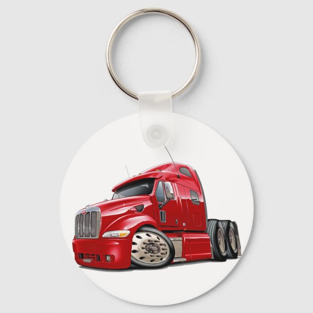 Peterbilt Red Truck Schlüsselanhänger (Vorderseite)