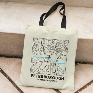 Peterborough, Cambridgeshire Stadtplan-Tasche Tragetasche