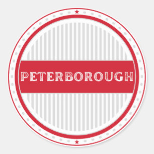 Peterborough City Pride Emblem – Englische Identit Runder Aufkleber
