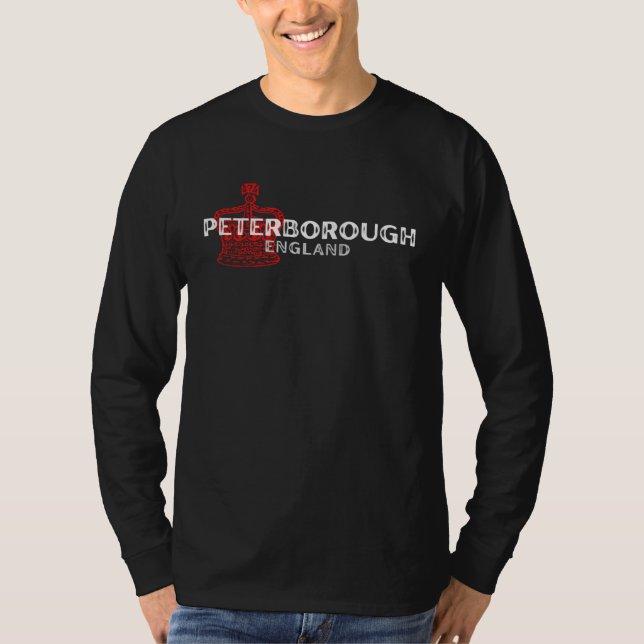 PETERBOROUGH England Crown Badge T-Shirt (Vorderseite)