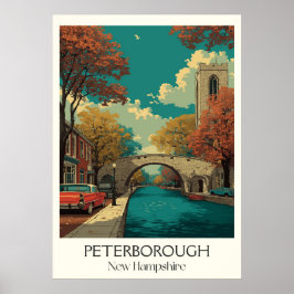 Peterborough New Hampshire Bridge Poster