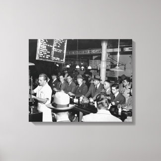 Peters Mittagessen Counter, 1950 Leinwanddruck