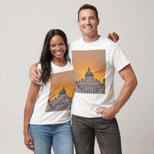 Petersbasilika bei Sonnenuntergang, Vatikanstadt T-Shirt