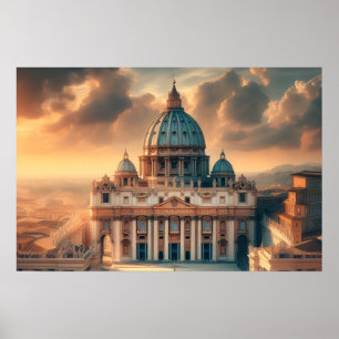 Petersbasilika Italien Europa Reise Poster