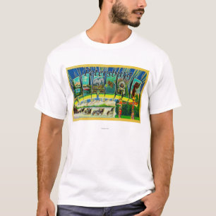 Petersburg, Alaska - große Buchstabe-Szenen T-Shirt