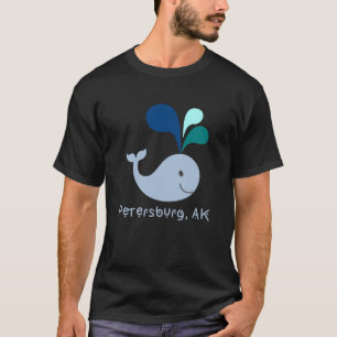 Petersburg Alaska Niedlich Whale Lover Cartoon T-Shirt