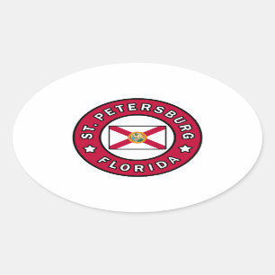 Petersburg Florida Ovaler Aufkleber
