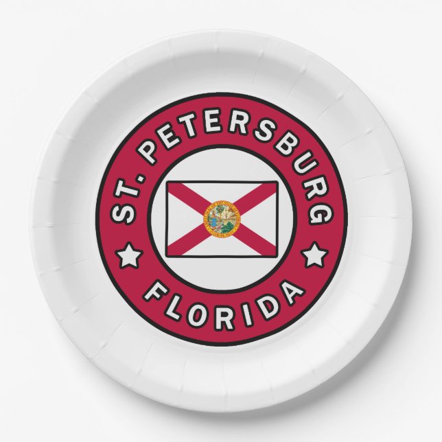 Petersburg Florida Pappteller (Vorderseite)