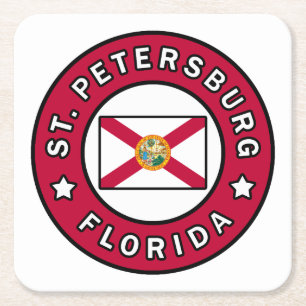 Petersburg Florida Rechteckiger Pappuntersetzer