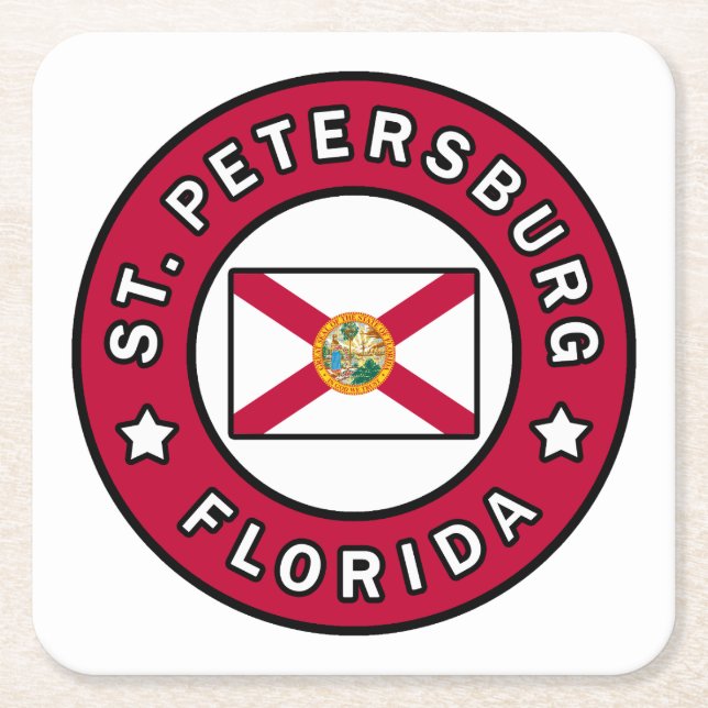 Petersburg Florida Rechteckiger Pappuntersetzer (Vorderseite)