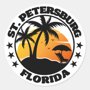 Petersburg, Florida Runder Aufkleber