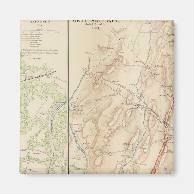 Petersburg, Gettysburg Magnet (Vorne)