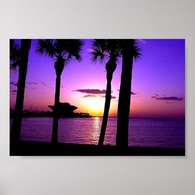 Petersburg Pier - Sunset Poster (Vorne)