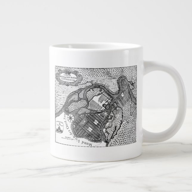 Petersburg-Plan Jumbo-Tasse (Rechts)