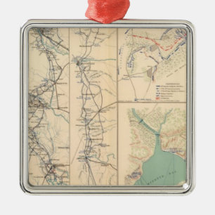 Petersburg umgibt Bentonville Carolinas Silbernes Ornament