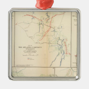 Petersburg, VA, Atlanta-Kampagne Silbernes Ornament