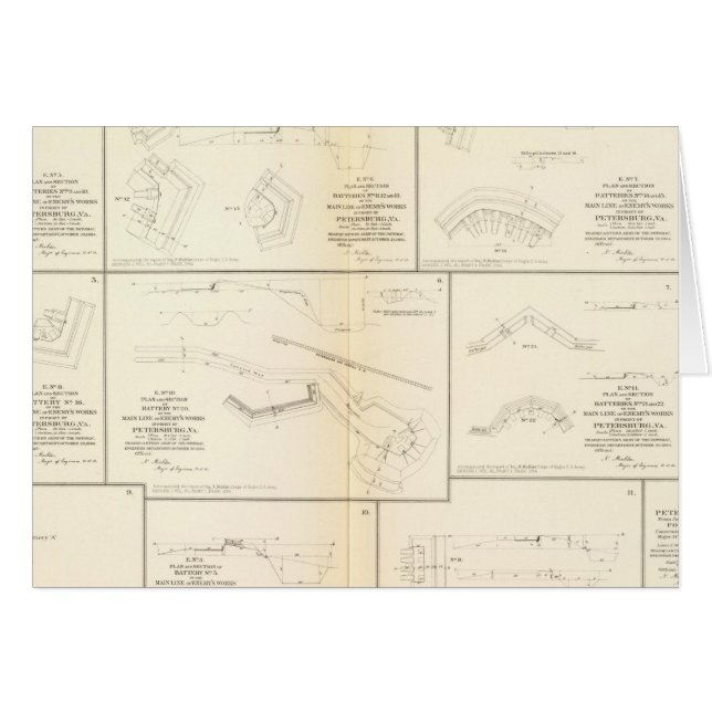 Petersburg, Va Batterien, Belagerung (Vorderseite (Horizontal))