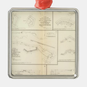 Petersburg, VA-Batterien, Belagerung Silbernes Ornament