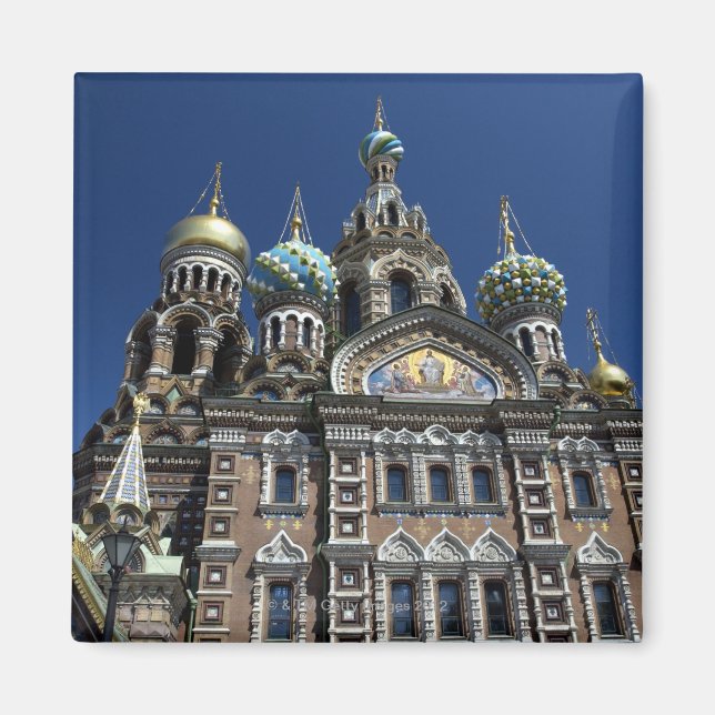 Petersburger Kirche, Russland Magnet (Vorne)