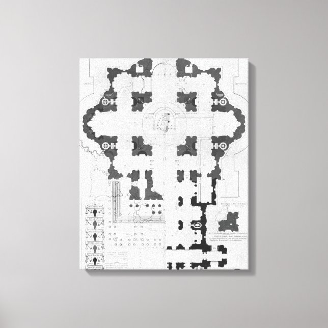 Petersdom-Plan Leinwanddruck (Vorderseite)