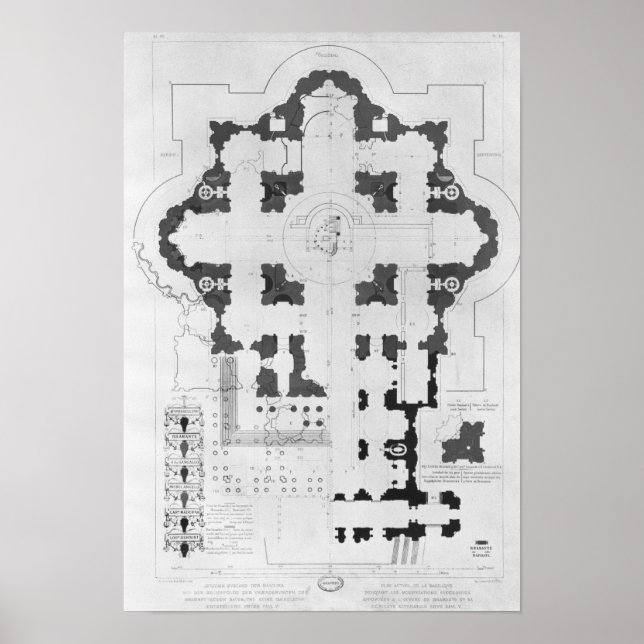 Petersdom-Plan Poster (Vorne)