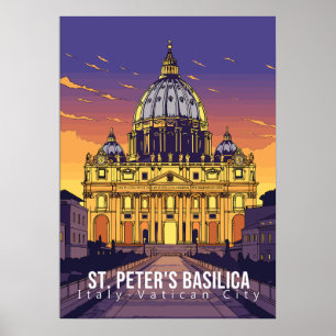 Petersdom, Reisekunstposter Poster