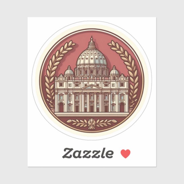 Petersdom (Vatikan) Aufkleber (Blatt)
