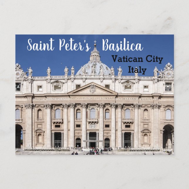 Petersdom Vatikanstadt Italien Postkarte (Vorderseite)