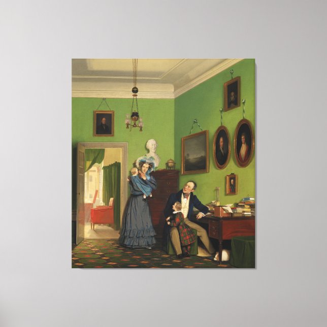 Petersen Familienbilanz von Wilhelm Ferdinand Bend Leinwanddruck (Vorderseite)