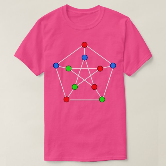 Petersen Graph 3Coloring T-Shirt (Design vorne)