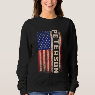 Peterson Nachname Shirt Peterson Name American Fl