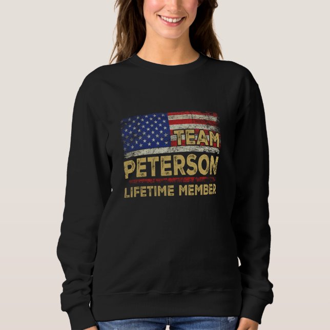 Peterson Nachname Shirt Team Peterson Lifetime Me (Vorderseite)