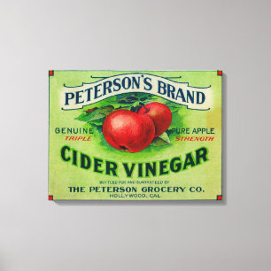 Peterson's Cider Vinegar Label Leinwanddruck