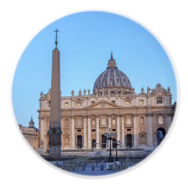 Petersplatz in Vatikanstadt - Rom, Italien Keramikknauf (Vorderseite)