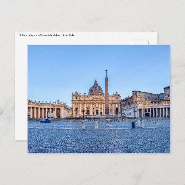 Petersplatz in Vatikanstadt - Rom, Italien Postkarte (Vorne/Hinten)