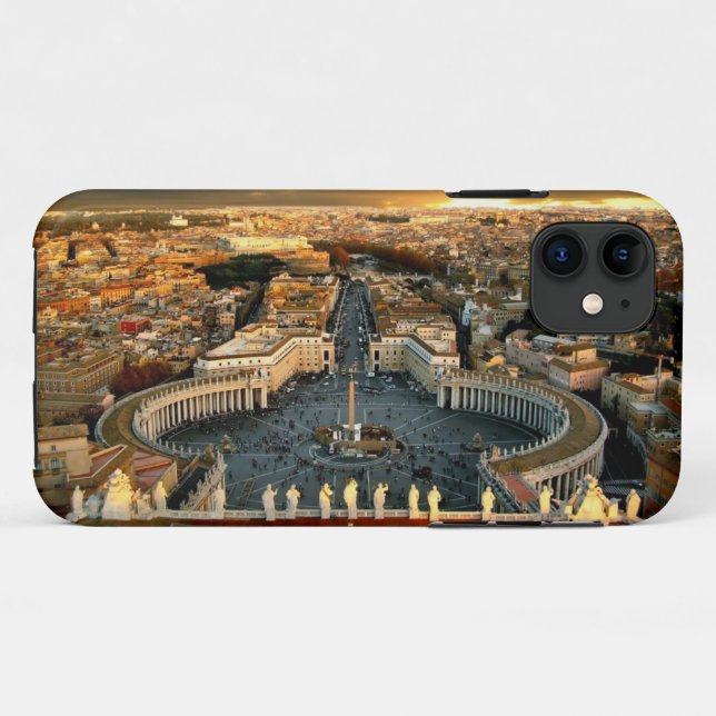 Petersplatz Vatikan Case-Mate iPhone Hülle (Rückseite (Horizontal))