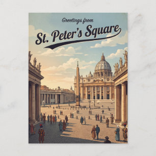Petersplatz Vatikanstadt Postkarte