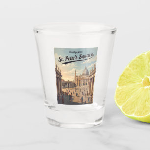 Petersplatz Vatikanstadt Schnapsglas