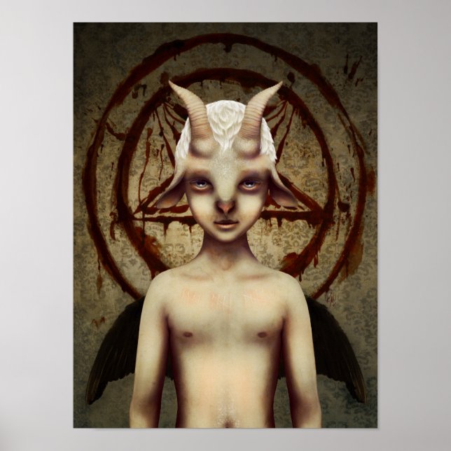 PETIT BAPHOMET Lowbrow Art Poster (Vorne)