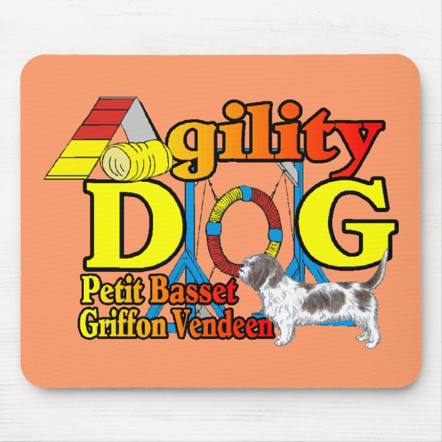 Petit Basset Griffon Vendeen Agility Mousepad (Vorne)