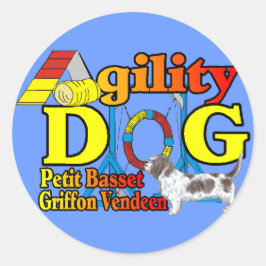 Petit Basset Griffon Vendeen Agility Runder Aufkleber