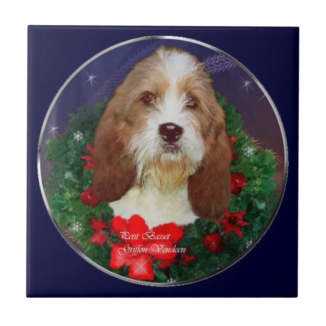 Petit Basset Griffon Vendeen Fliese (Vorderseite)