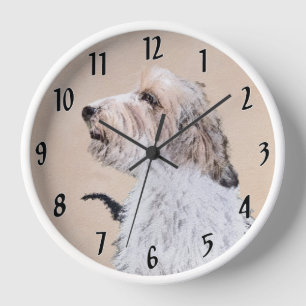 Petit Basset Griffon Vendéen Gemälde - Hundekunst Uhr