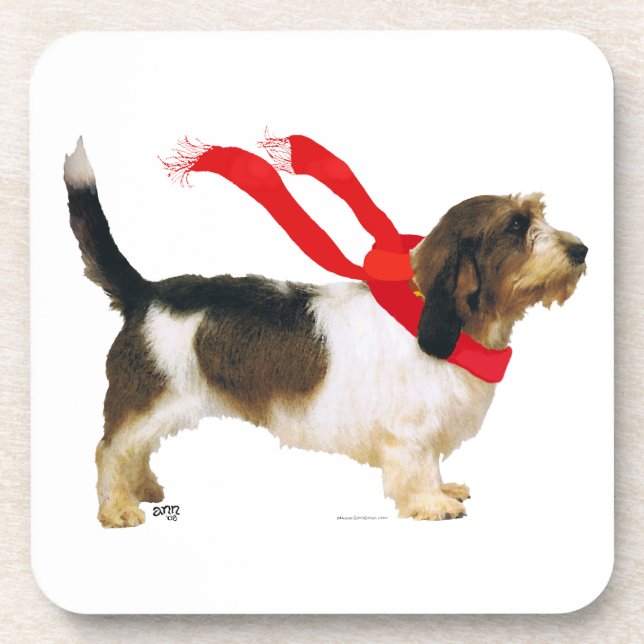 Petit Basset Griffon Vendeen Getränkeuntersetzer (Vorderseite)