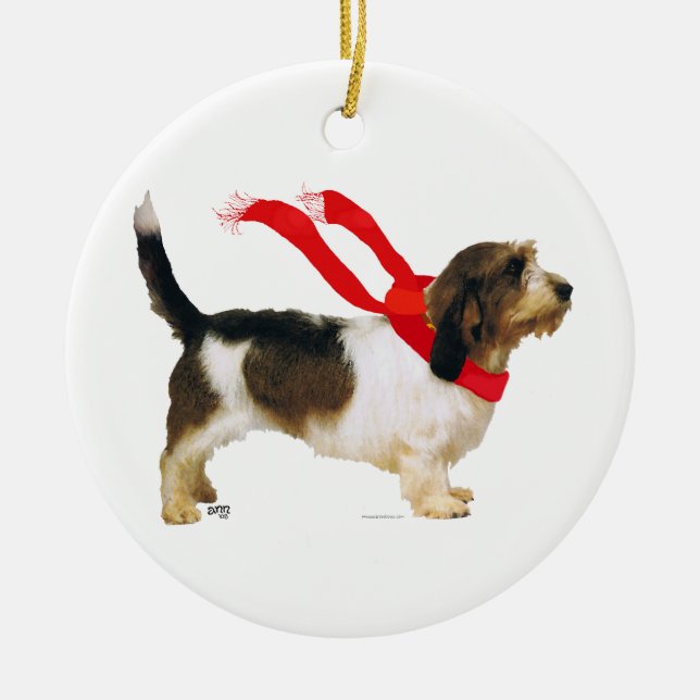 Petit Basset Griffon Vendeen Keramik Ornament (Vorne)