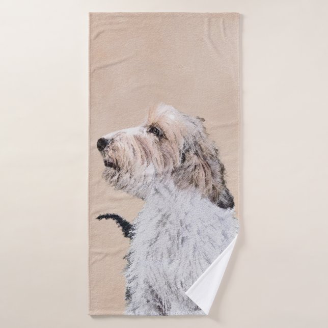 Petit Basset Griffon Vendéen Painting - Dog Art Badhandtuch Set (Badehandtuch)