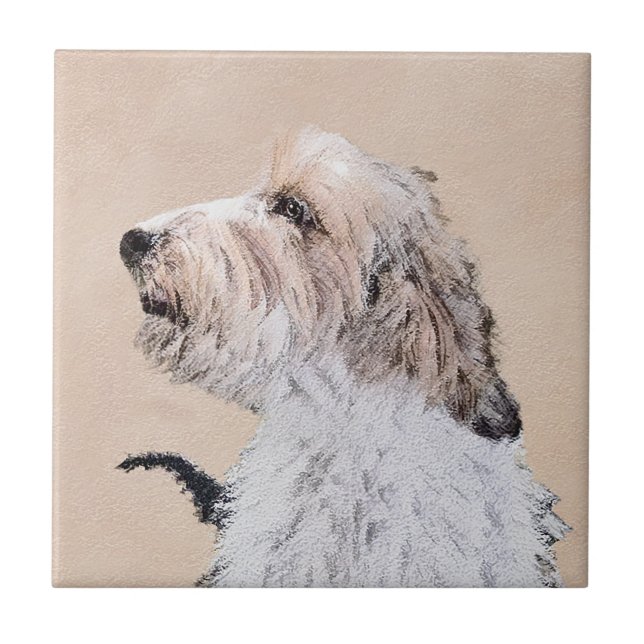 Petit Basset Griffon Vendéen Painting - Dog Art Fliese (Vorderseite)