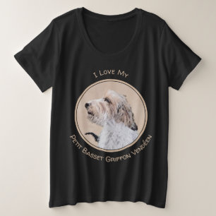Petit Basset Griffon Vendéen Painting - Dog Art Große Größe T-Shirt