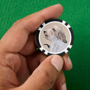 Petit Basset Griffon Vendéen Painting - Dog Art Pokerchips